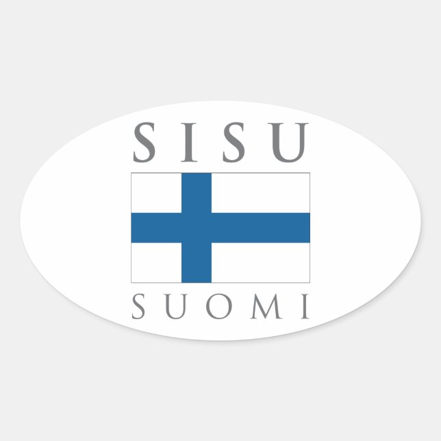 Sisu Suomi Oval Sticker (Front)