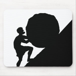 Sisyphus and Rock, Greek Mythology Mouse Pad