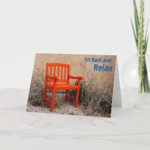 "Sit Back and Relax" Customisable Card