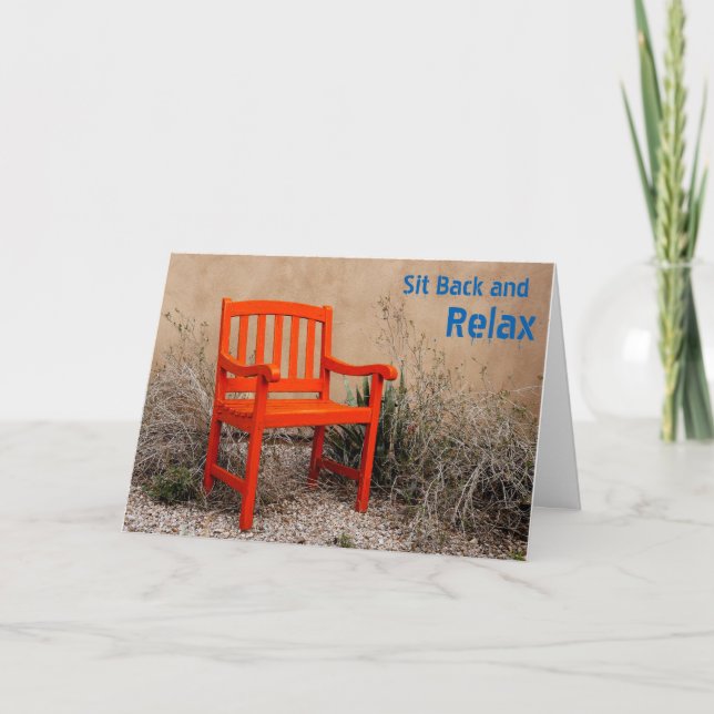 "Sit Back and Relax" Customisable Card (Front)