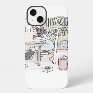 sit down at a desk in a small room iPhone 13 case