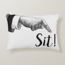 Sit Down Pointing Cushion Pillow