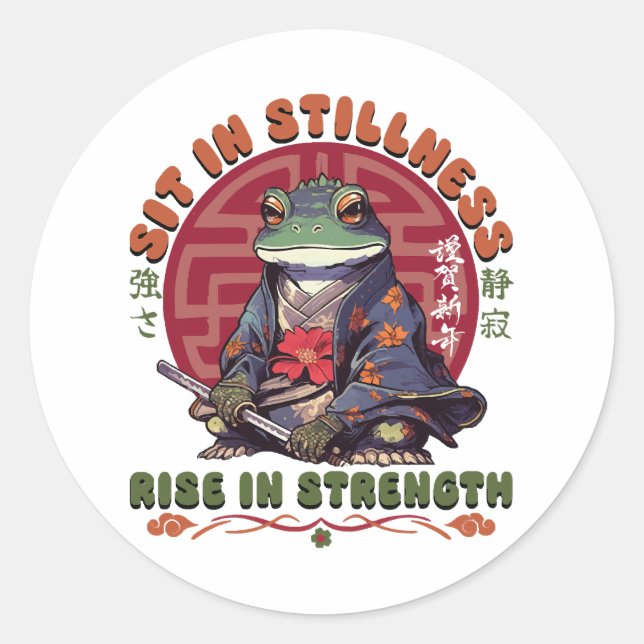 Sit in Stillness  Classic Round Sticker (Front)