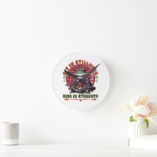 Sit in Stillness Round Clock