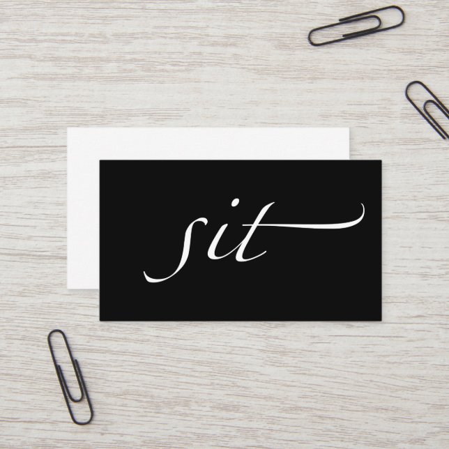 Sit: Pet Sitter, Baby Sitter Business Card (Front/Back In Situ)