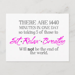 Sit-Relax-Breathe Postcard