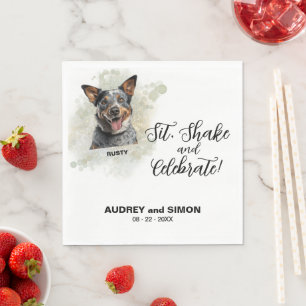 Sit, Shake & Celebrate Australian Cattle Dog Napkin