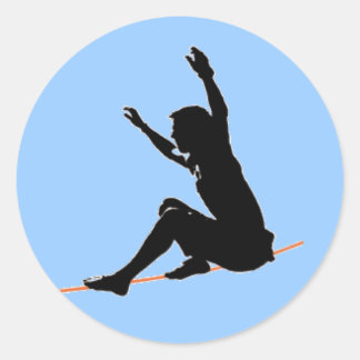 sit start on the line classic round sticker