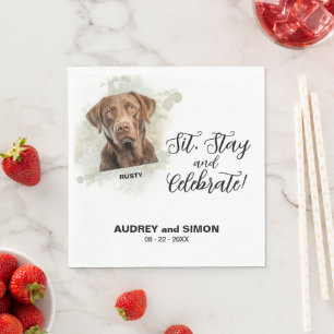 Sit, Stay & Celebrate Chesapeake Bay Retriever Napkin