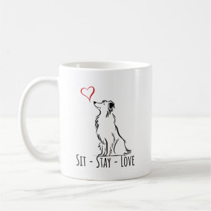 Sit-Stay-Love Border Collie Coffee Mug