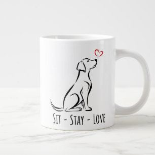 Sit-Stay-Love Labrador Large Coffee Mug