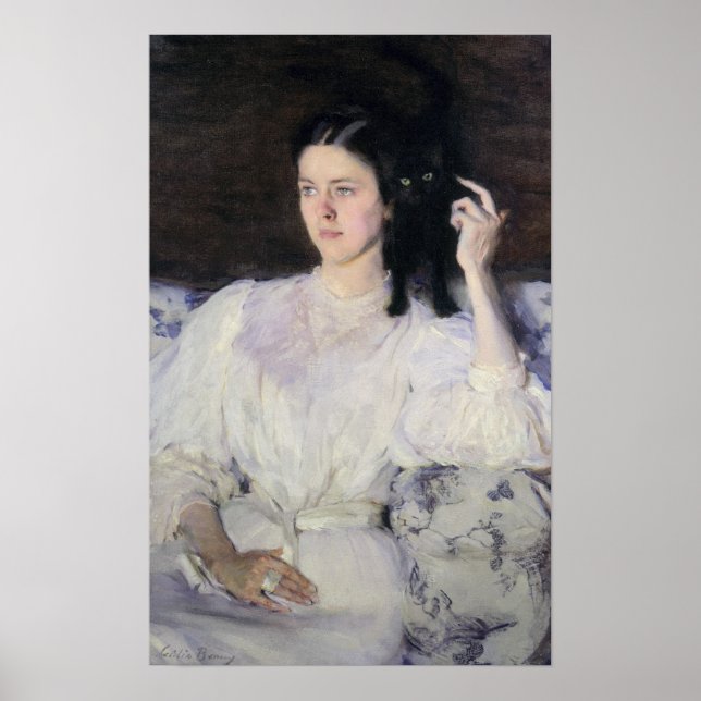 Sita and Sarita, or Young Girl with a Cat Poster (Front)