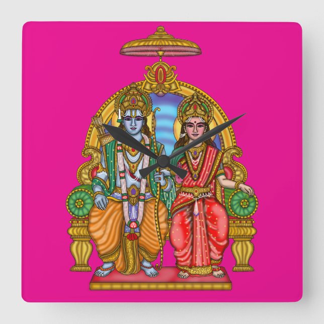 Sita Ram Wall Clock (Front)