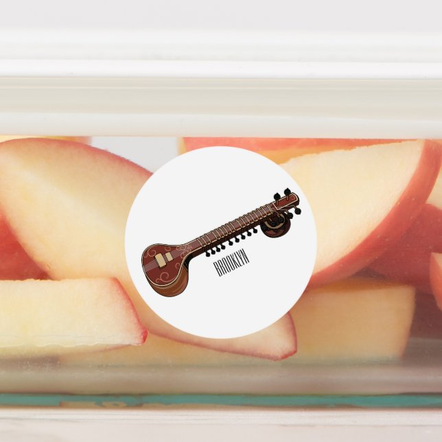 Sitar cartoon illustration (Affixed)