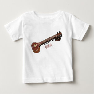 Sitar cartoon illustration baby T-Shirt