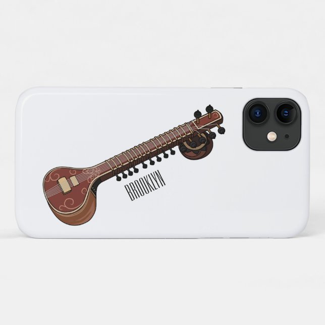 Sitar cartoon illustration Case-Mate iPhone case (Back (Horizontal))