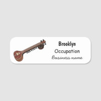 Sitar cartoon illustration