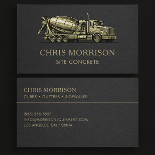 Site Specialist Concrete Contractor Services Business Card