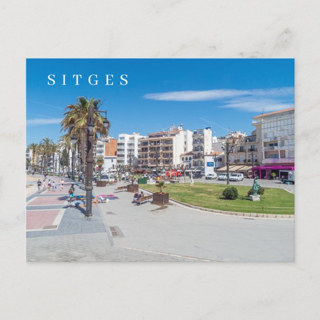 Sitges town view postcard (Front)