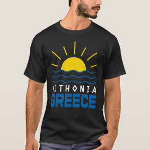 Sithonia Greece Sunshine And Sea Men's Black T-Shirt