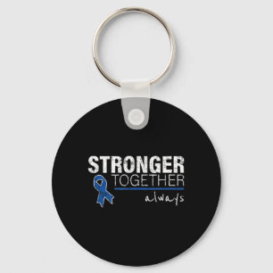 sitive Message for Women Men Colon Cancer Key Ring