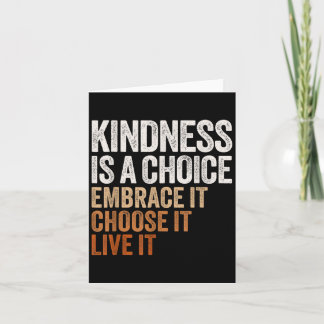 Sitive Message Retro Kindness Vintage Motivational Card