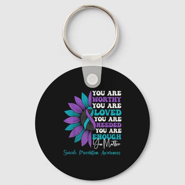Sitive Motivational Suprt Suicide Prevention Aware Key Ring (Front)