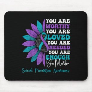 Sitive Motivational Suprt Suicide Prevention Aware Mouse Pad