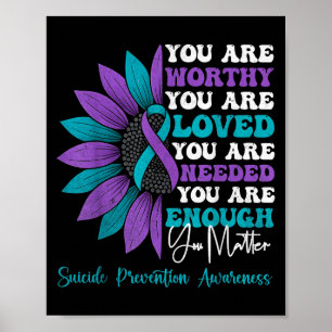 Sitive Motivational Suprt Suicide Prevention Aware Poster