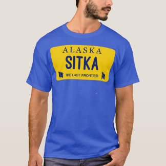 Sitka Alaska License Plate City Name T-Shirt