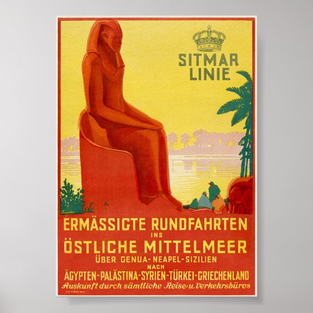 Sitmar Linie Vintage Poster 1930s (Front)