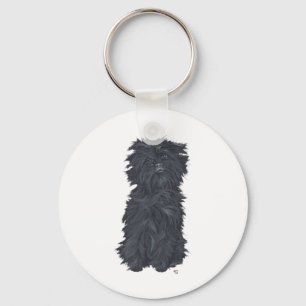 Sitting Affenpinscher Key Ring