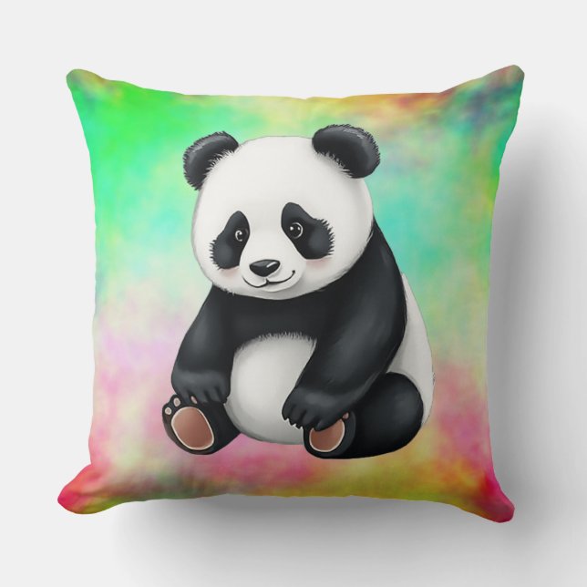 Sitting Baby Panda Cushion (Front)
