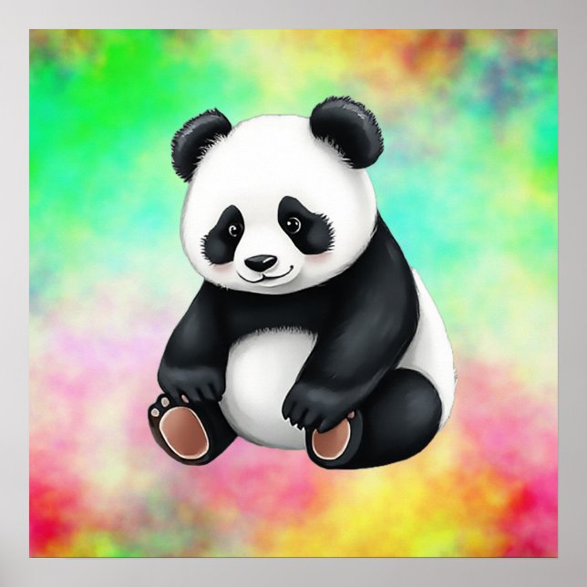 Sitting Baby Panda Poster (Front)