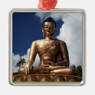 Sitting Buddha Statue Metal Ornament