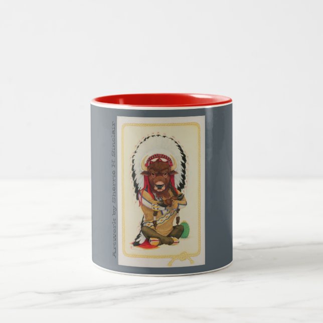 Sitting Bull 11 oz Two-Tone Mug (Center)