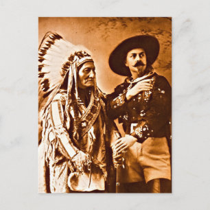 Sitting Bull Buffalo and Bill Wild West Show 1885 Postcard