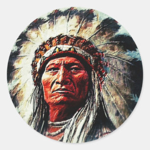 Sitting Bull Classic Round Sticker