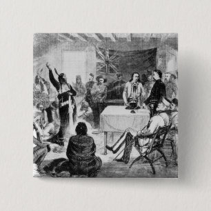Sitting Bull Council, 1877 15 Cm Square Badge