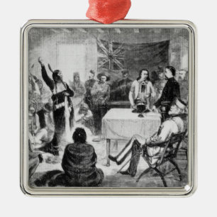 Sitting Bull Council, 1877 Metal Tree Decoration