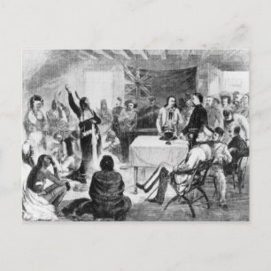Sitting Bull Council, 1877 Postcard