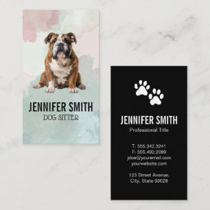Sitting Bull Dog Business Card