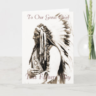 SITTING BULL FATHERS DAY CARD