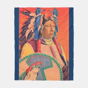 Sitting Bull Fleece Blanket