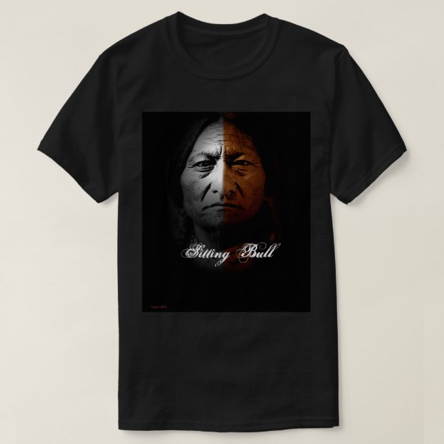 Sitting Bull graphic design tee shirt (Design Front)