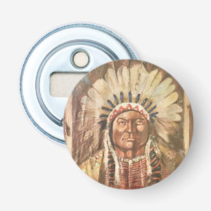 Sitting Bull Indian Chief Bottle Opener