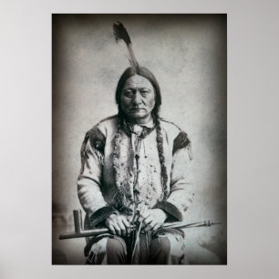 SITTING BULL LAKOTA CHIEF 1884 POSTER