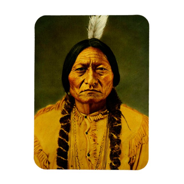 Sitting Bull Native American First Nations Chief Magnet (Vertical)