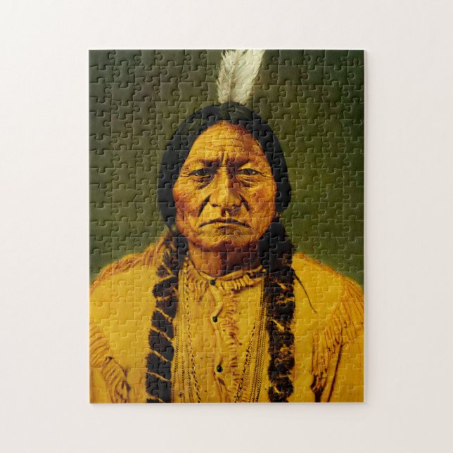 Sitting Bull Native American Indigenous Chief Jigsaw Puzzle (Vertical)