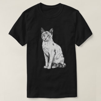 Sitting Cat Art T-Shirt